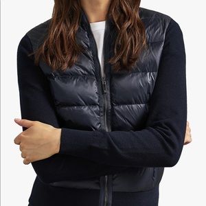 NWOT Ted Baker blue Xinta cotton-knit and shell down jacket in Size 1.